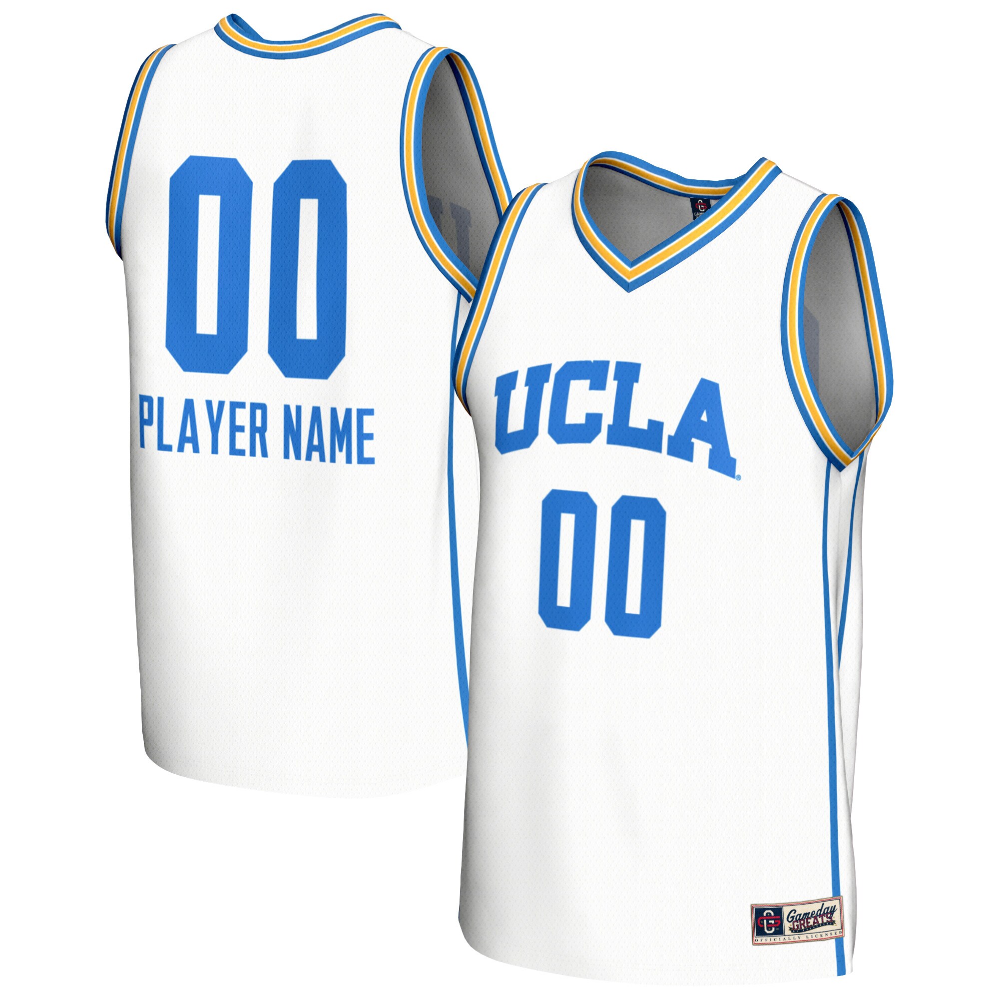 [DDG] UCLA Bruins GameDay Greats Unisex NIL Pick-A-Player Lightweight Collegiate Women's Basketball Fashion Jersey - White