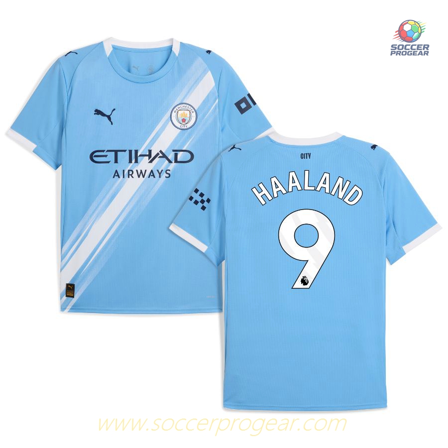 Manchester City Home Soccer Shirt 2025-2026 Season Haaland