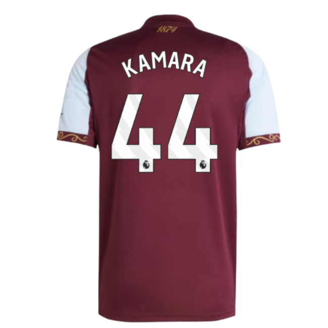 Official Professional 2025-2026 Aston Villa Home Kit Kamara 44