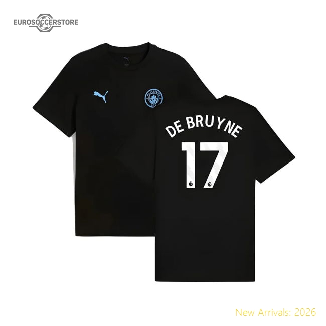 Classic 2025-2026 Man City FtblESS Tee Black De Bruyne 17