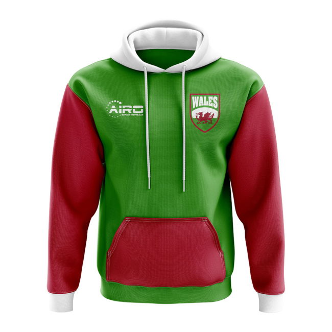 Soccer Wales Concept Country Football Hoody (Green) Official