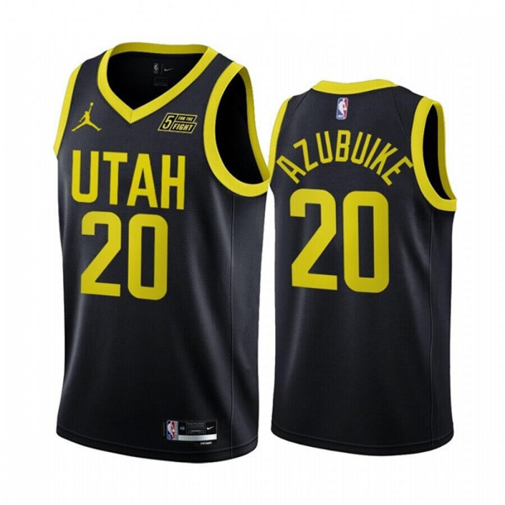 Fan Favorite Vintage Men's Utah Jazz #20 Udoka Black Basketball Jersey