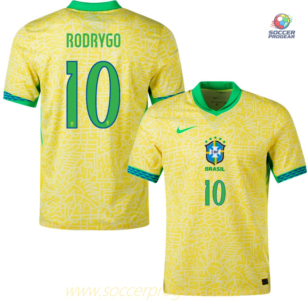 Brazil Home Team Jersey 2024/25 Collection Rodrygo