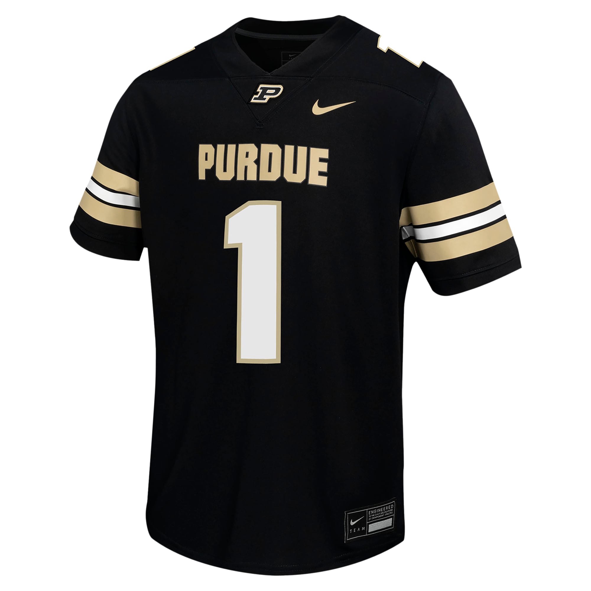 #1 Purdue Boilermakers Nike Youth Untouchable Football Jersey - Black