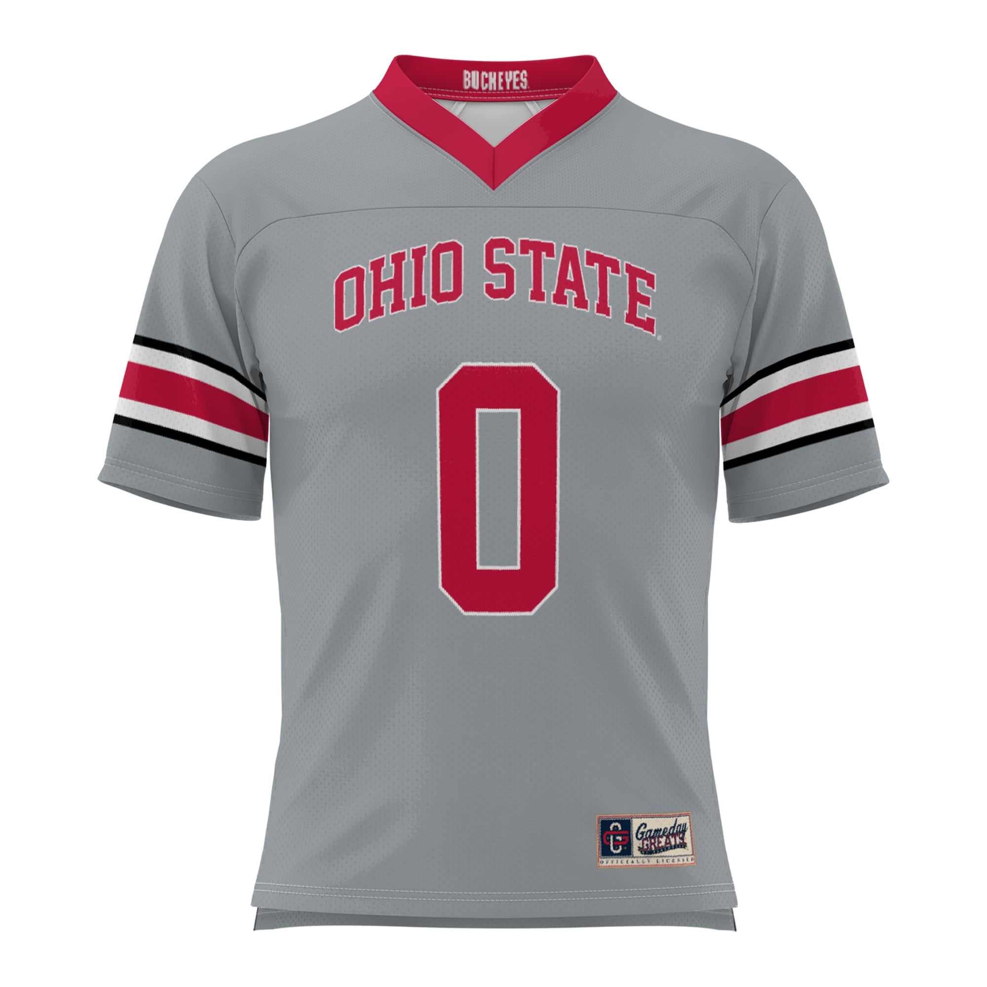 [DDG] Ohio State Buckeyes GameDay Greats Lightweight Lacrosse Jersey - Gray