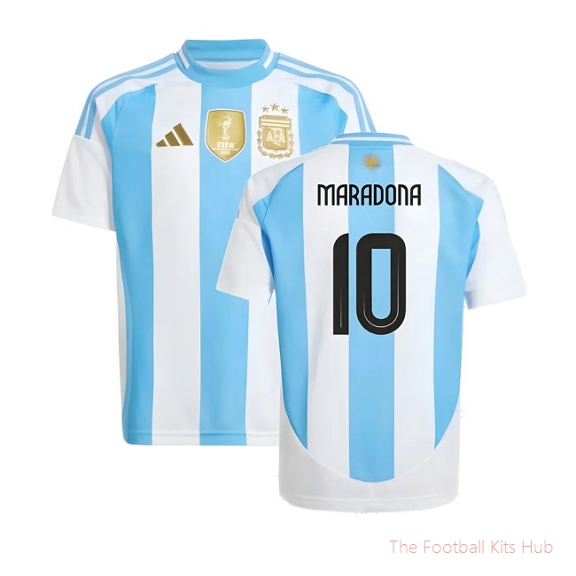 2024-2025 Argentina Home Shirt (Kids) (MARADONA 10)
