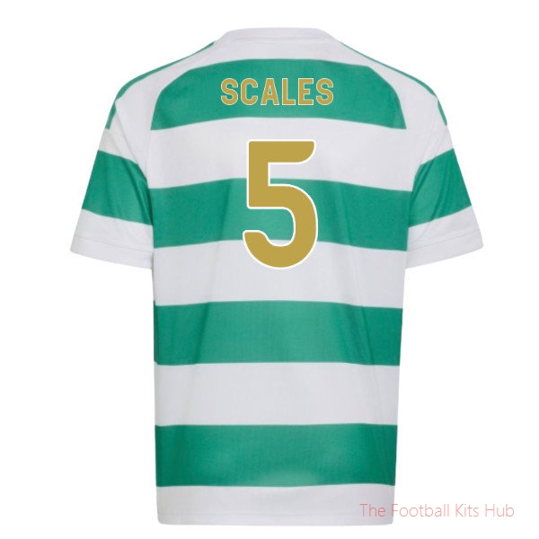 Celtic 2026-2027 Home Shirt Kids' Scales #5 Match Jersey
