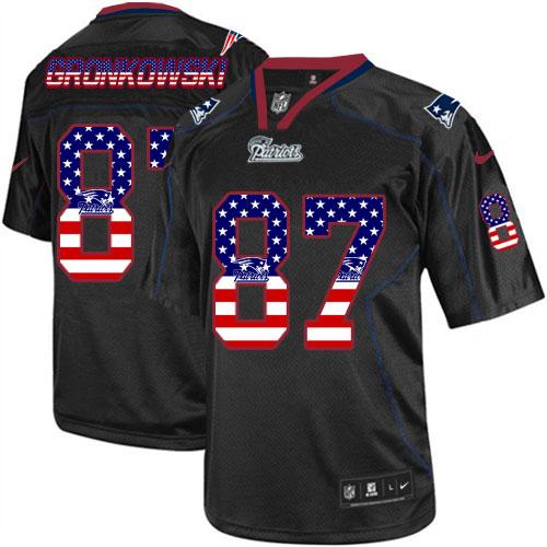 NFL NE Patriots #87 Rob Gronkowski Black Elite Jersey - High Quality