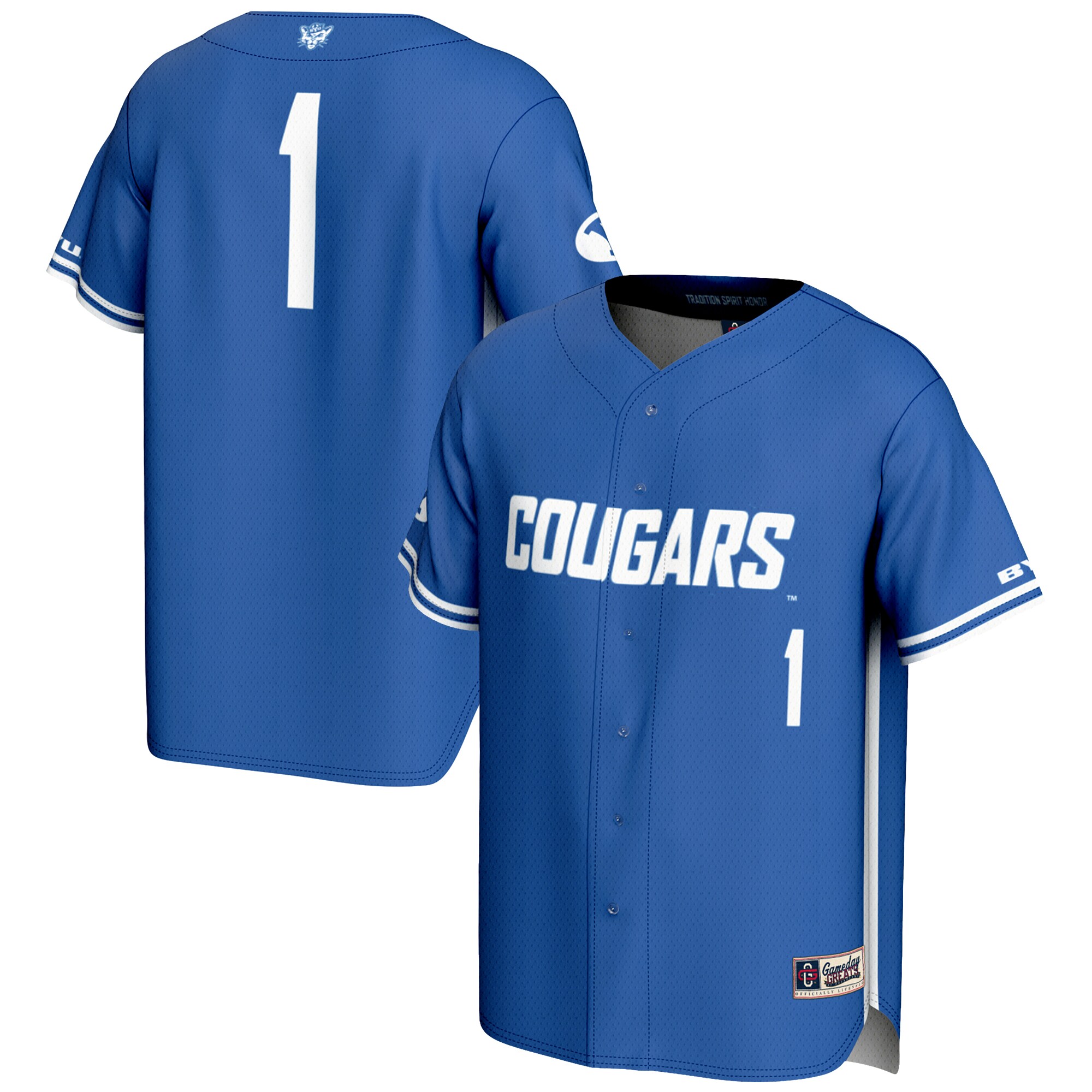 [NJP] BYU Cougars GameDay Greats Youth Lightweight Baseball Jersey - Royal
