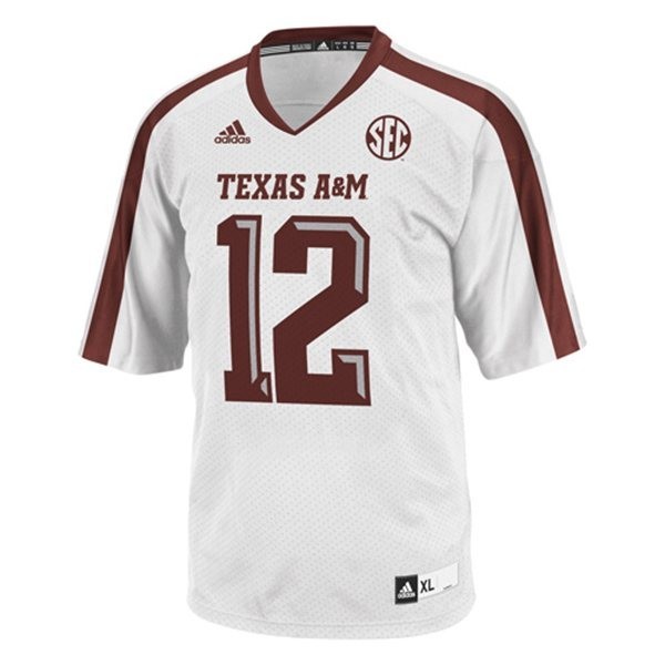 Taa 12th Man #12 Adidas Youth White Authentic Game Jersey