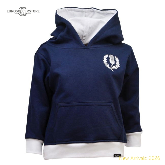 Kids Scotland Rugby Hoodie - Navy/White