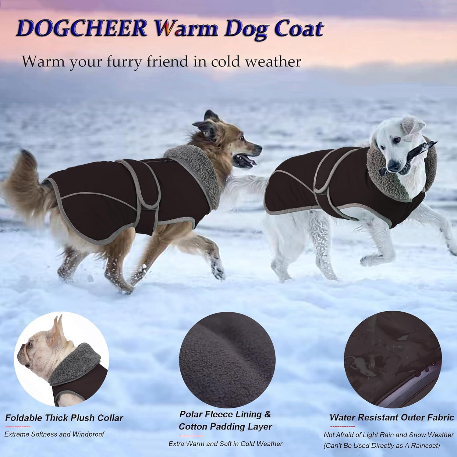 French Bulldog French Bulldog Cotton Jacket – Winter Waterproof Dog