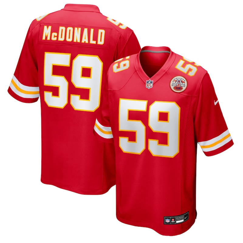 None Cooper McDonald KC Chiefs Iconic Top-Grade Jersey Game Day Wear