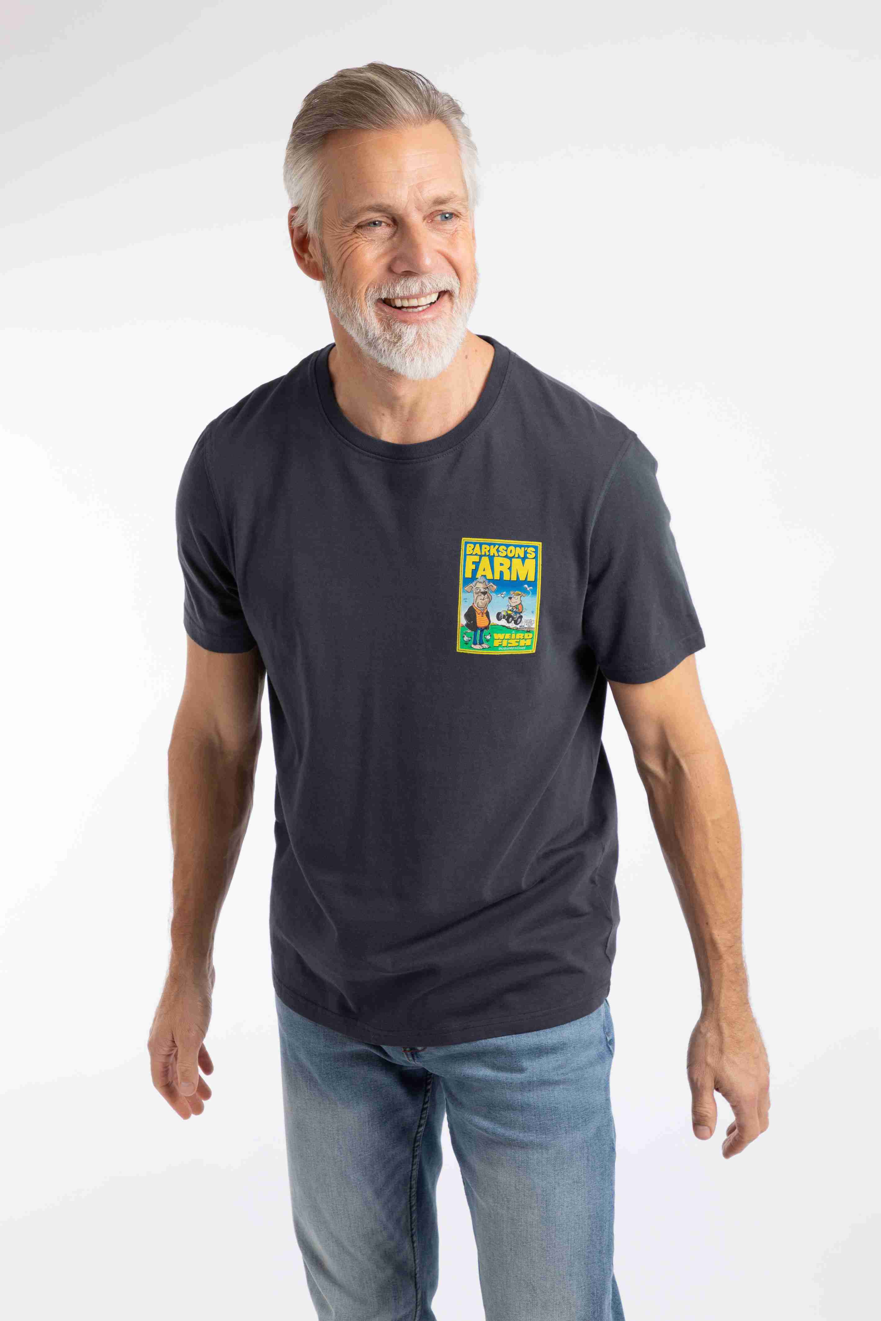 Barkson Farm Back Print Artist T-Shirt Navy