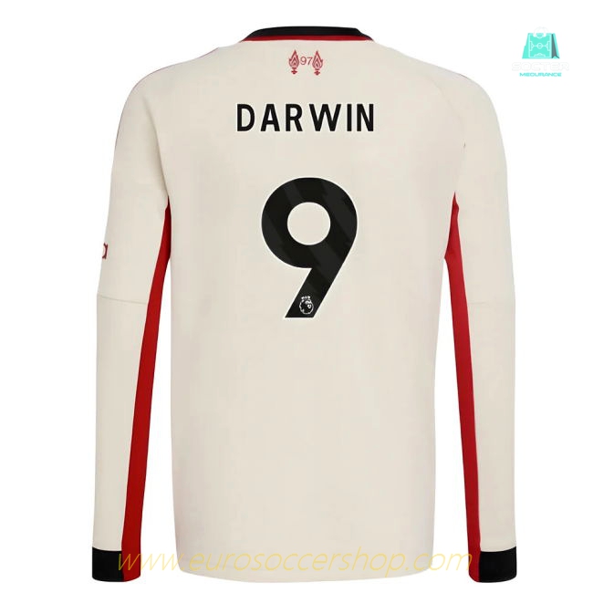 2025-2026 Liverpool Away Long Sleeve Shirt (Kids) (Darwin 9)