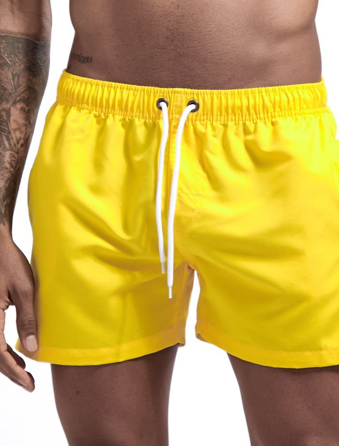 Men's Board Shorts Swim Shorts Swim Trunks Drawstring with Mesh lining Elastic Waist Coconut Tree Comfort Quick Dry Short Holiday Beach Weekend Fashion Casual Black White Micro-elastic