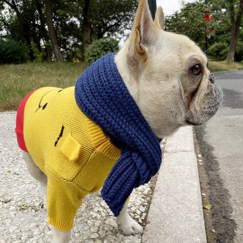 French Bulldog Winter Scarf For French Bulldog Soft Pet Apparel