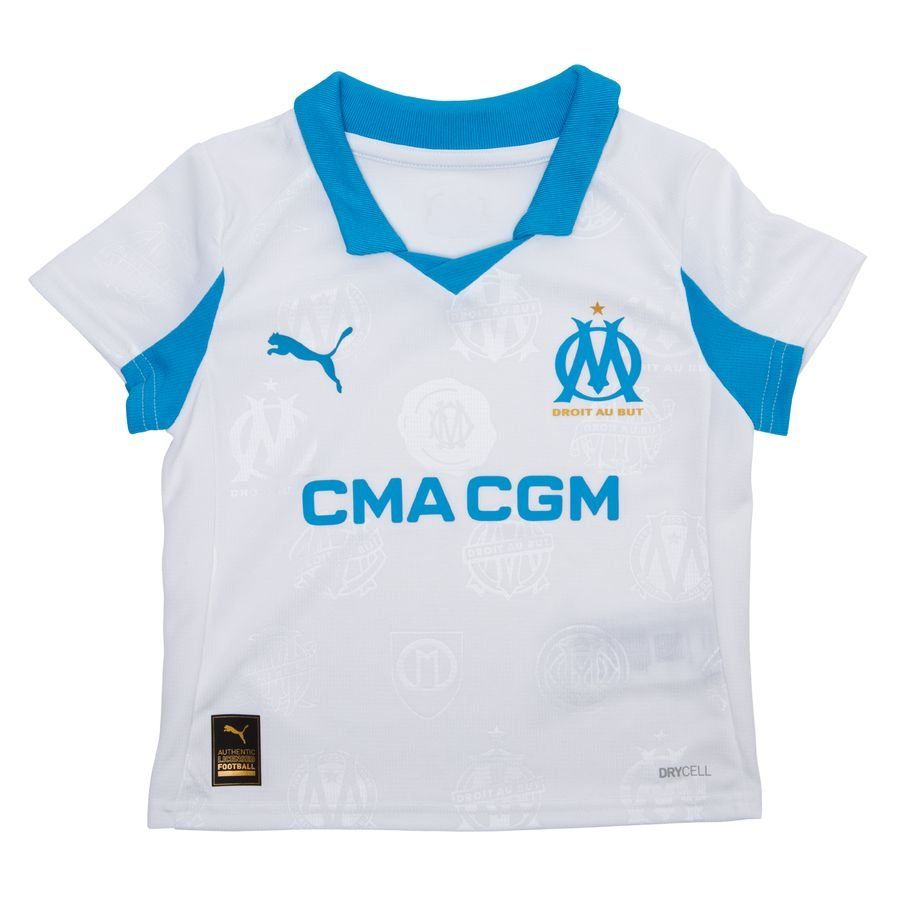 Marseille Home Shirt 2025/26 Mini Kit Kids Adidas National Team Wear