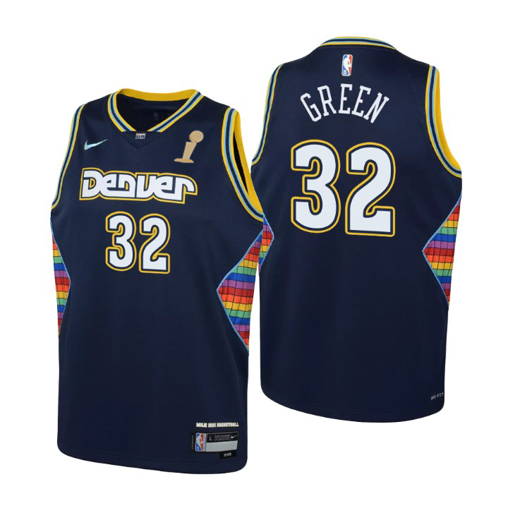 Green Nike Denver Nuggets #32 Nuggets Jersey - Polyester Game Day Wear
