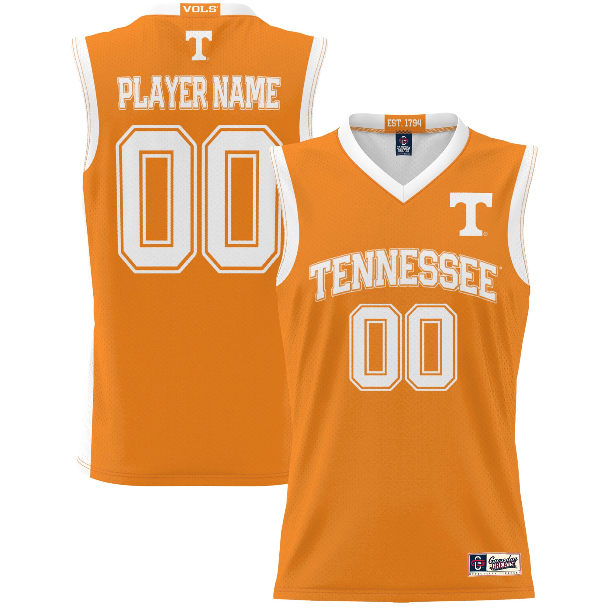 [NJP] Youth Tennessee Volunteers GameDay Greats Lightweight NIL Pick-A-Player Women's Basketball Jersey - Orange
