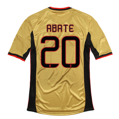Official Comfort Fit 1314 AC Milan 20 Abate Third Golden Shirt