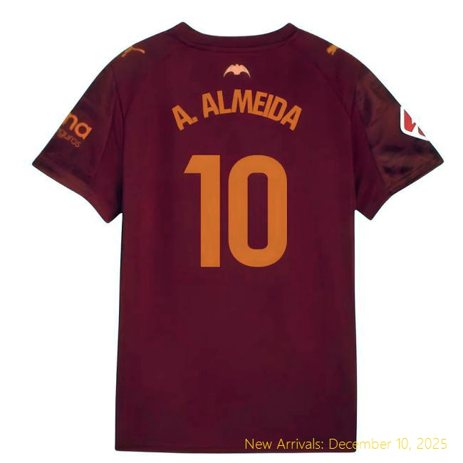 2025-2026 Valencia Durable Away Shirt (A. Almeida 10) - Cost-Effective