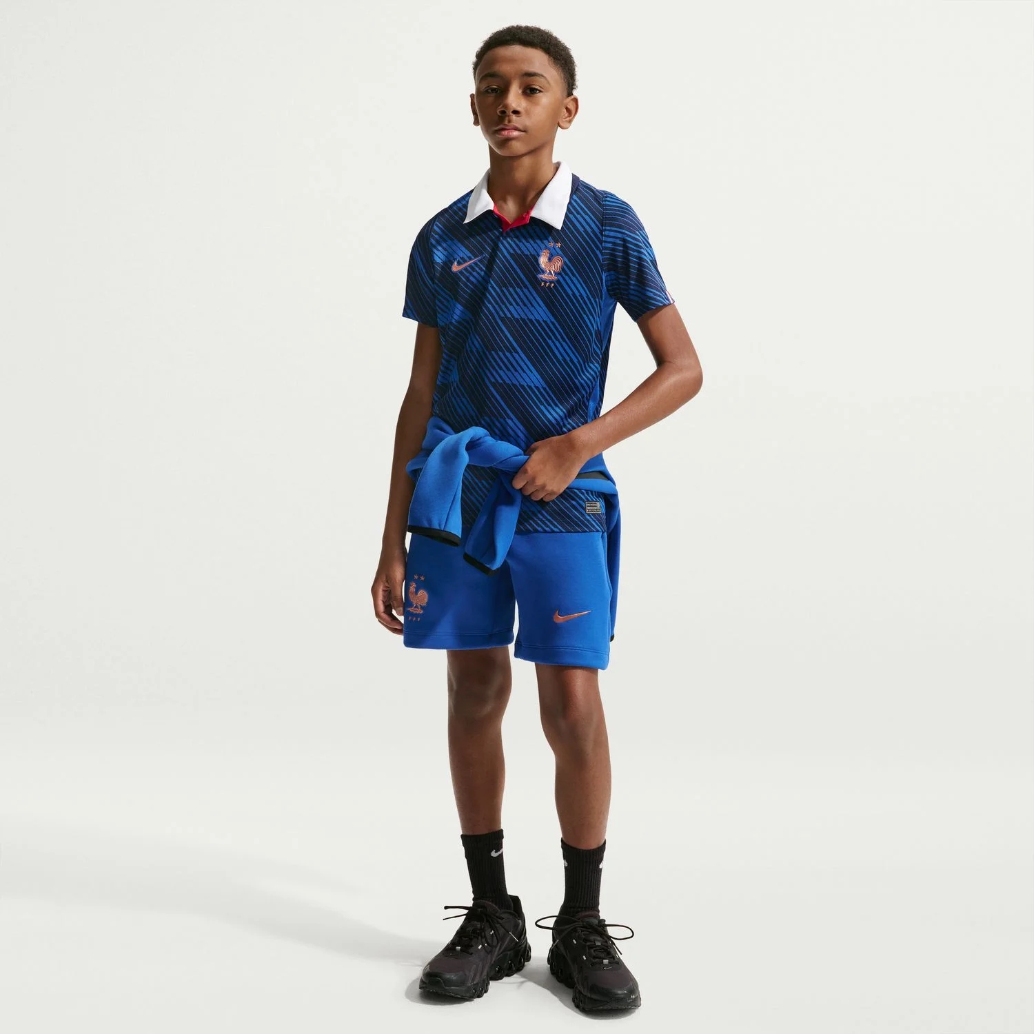 France 2026 Home Youth Jersey - Bleu de France Heritage Kit