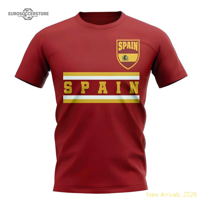 Spain Core Football Country T-Shirt (Red)