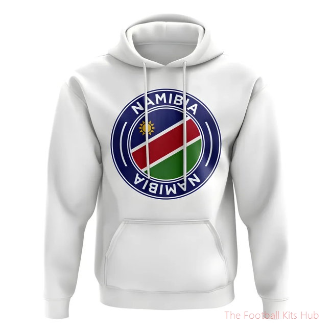 Men Namibia Football Badge Hoodie (White)