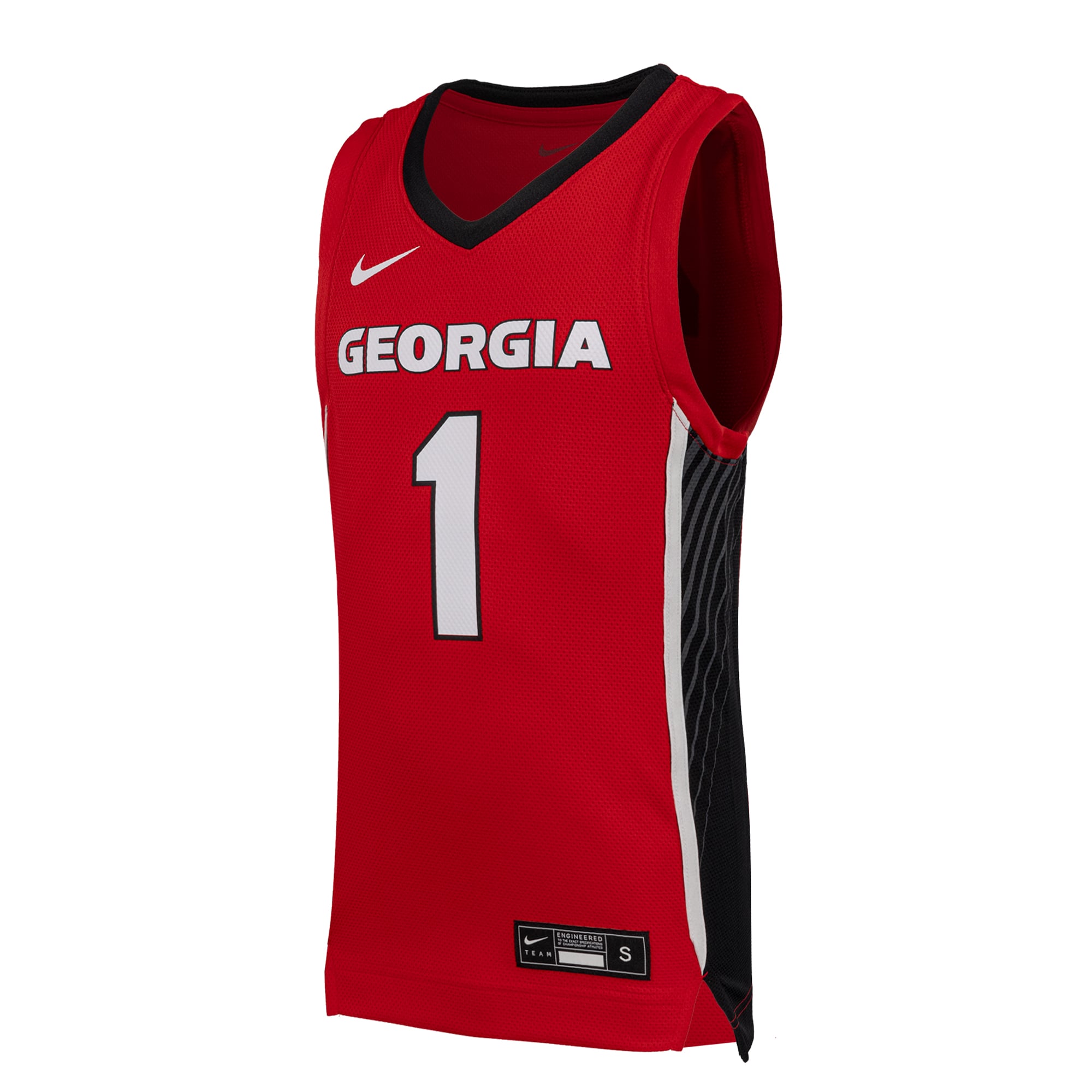 #1 Georgia Bulldogs Nike Youth Replica Basketball Jersey - Red