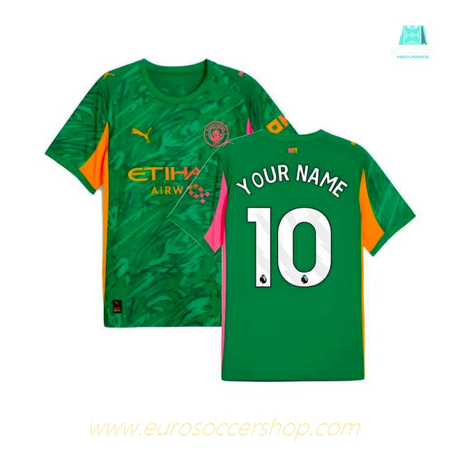 2025-2026 Man City Goalkeeper Away Shirt (Green) (Your Name)