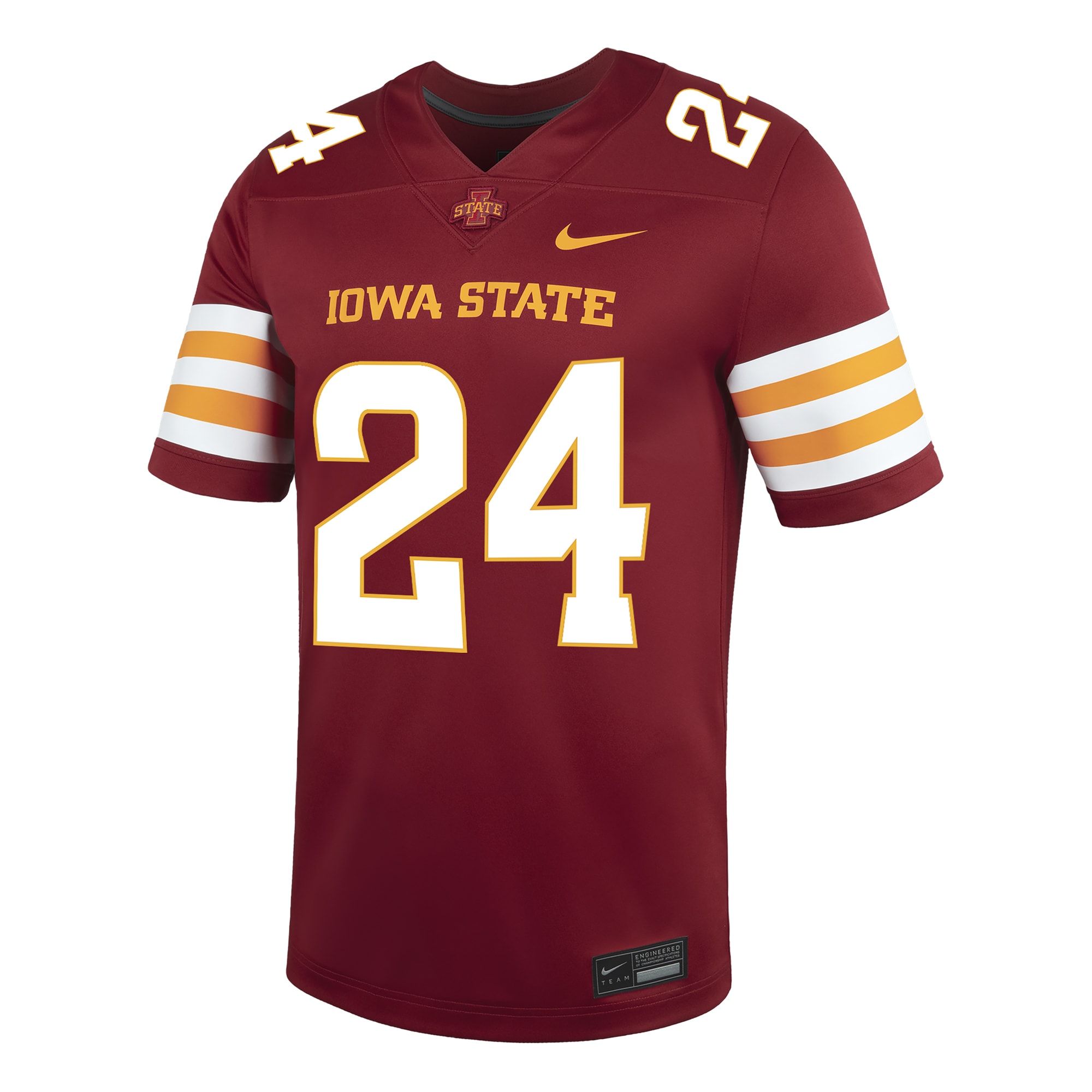 #24 Iowa State Cyclones Game Football Jersey - Cardinal