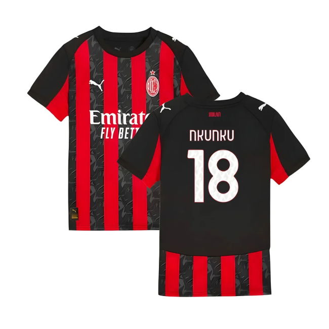 Premium 2025-2026 Ac Milan Home With Vintage Design - Captain