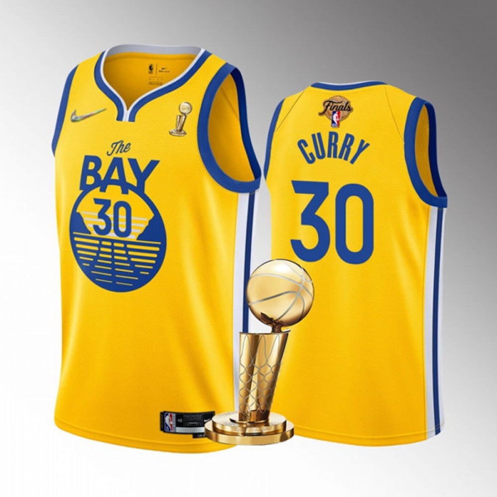 Elite Jersey Golden State Warriors Stephen Curry30 Yellow - - Must-Have Jersey