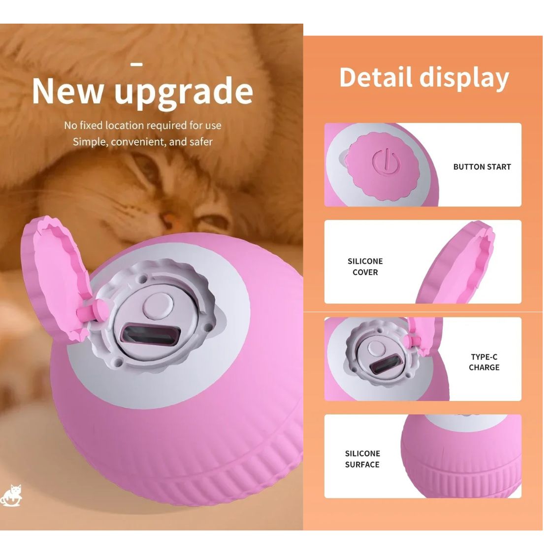 Automatic Rolling Toy For Endless Fun Summer Wear | Non-slip Design