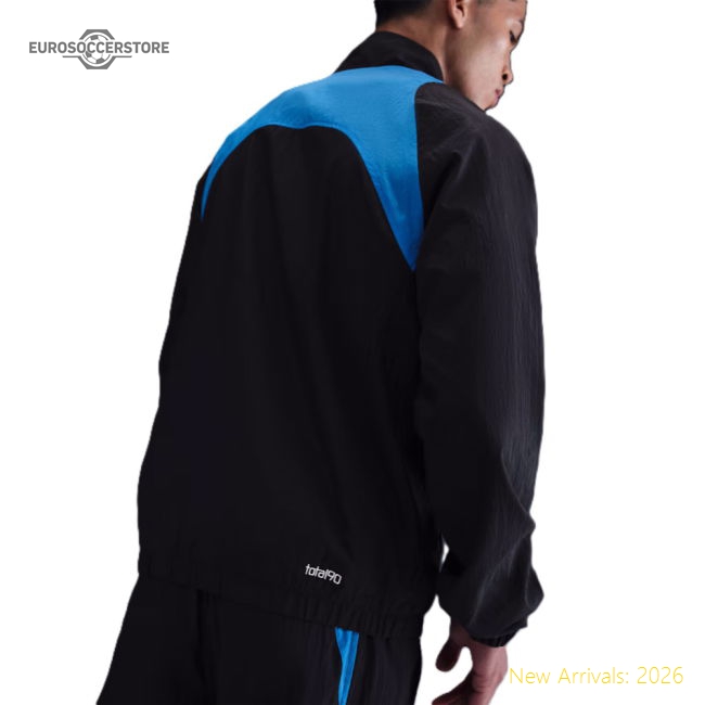 Trending 2025-2026 Atletico Madrid T90 Tracksuit Jacket (Black)