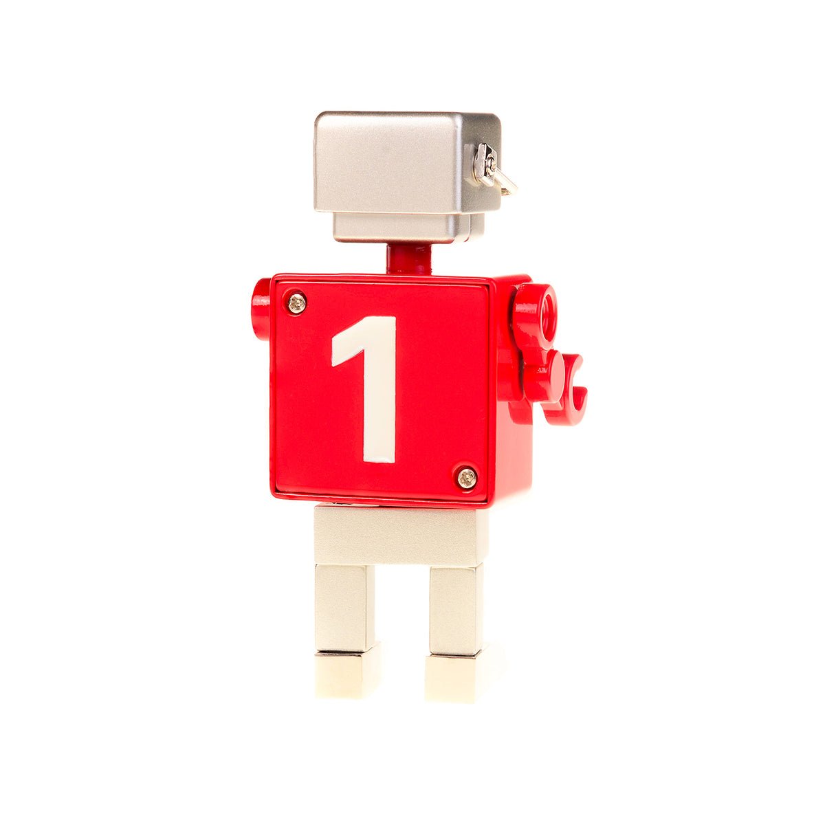 Football Robot Clock - Red/Silver