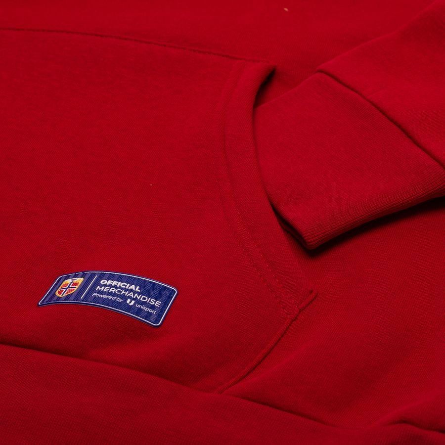 Norway Crest Hoodie Red In Multiple Adult Sizes