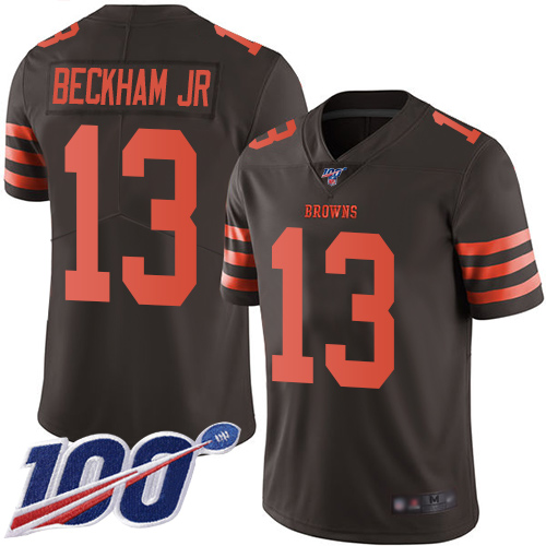 NFL C B Browns #13 Odell Beckham Brown Limited Jersey --v10