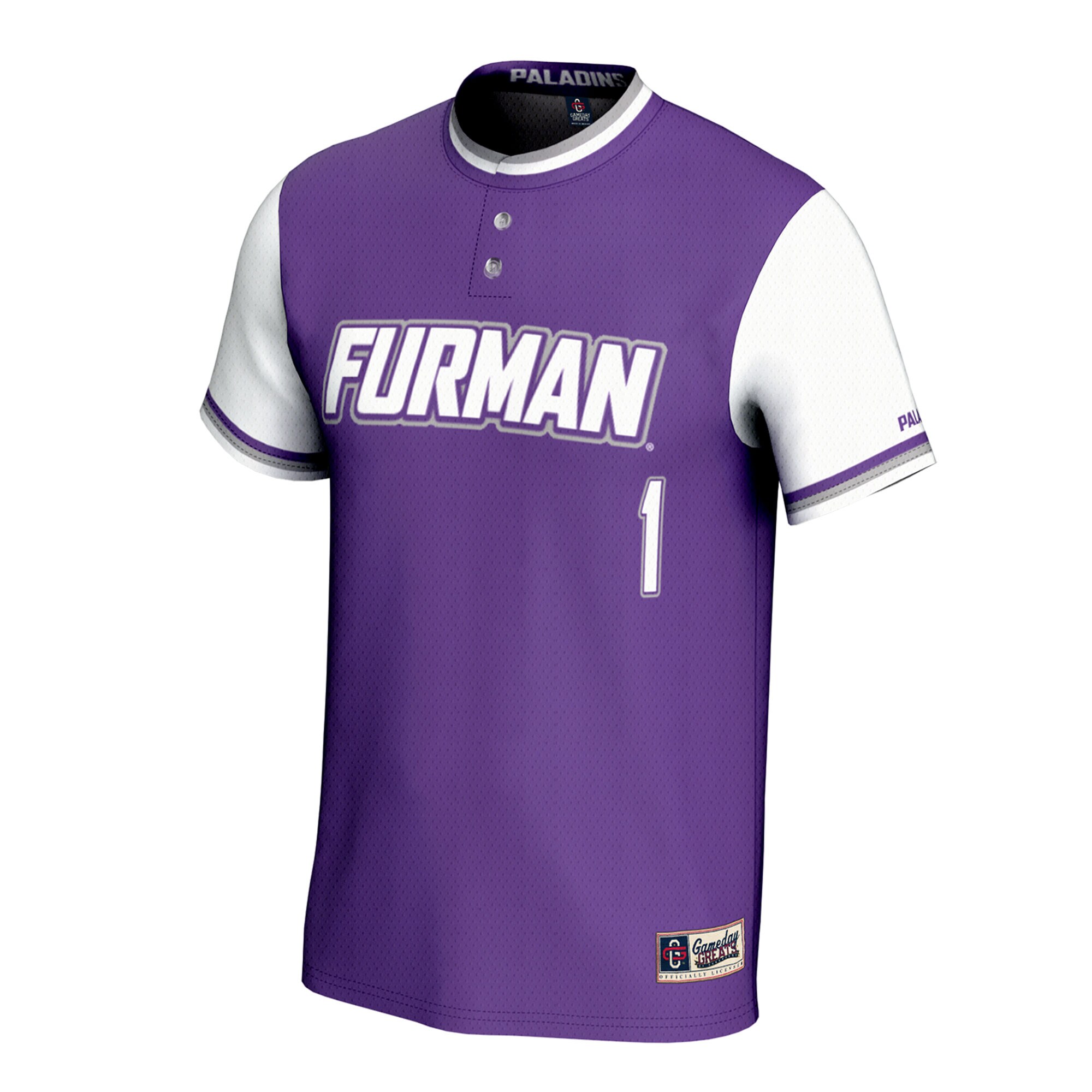 [DDG] Furman Paladins GameDay Greats Unisex Lightweight Collegiate Softball Fashion Jersey - Purple