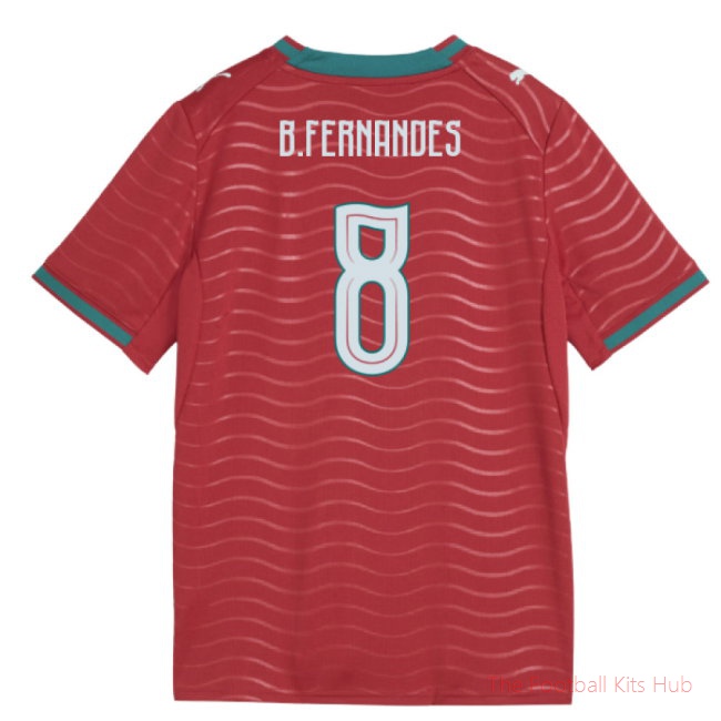 [JED] 2026/27 Portugal Home Shirt (Kids) (B.Fernandes 8)