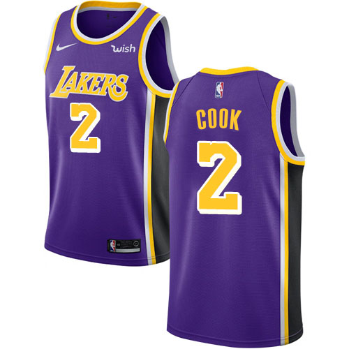 Purple LAL Angeles Lakers #2 Nike Performance Jersey Game Day Wear
