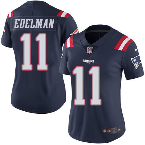 NFL P Patriots #11 Julian Edelman Navy Limited Jersey - Authentic Q...