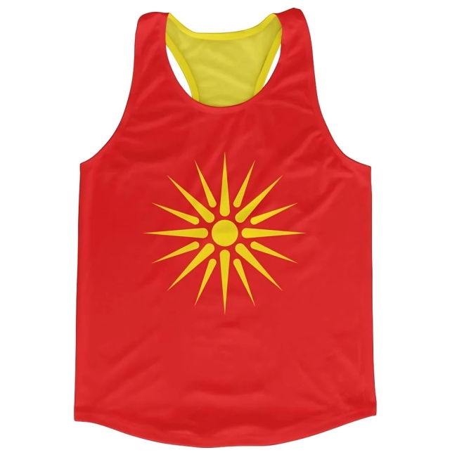 Macedonia Flag Running Vest Official Holland Euro Performance