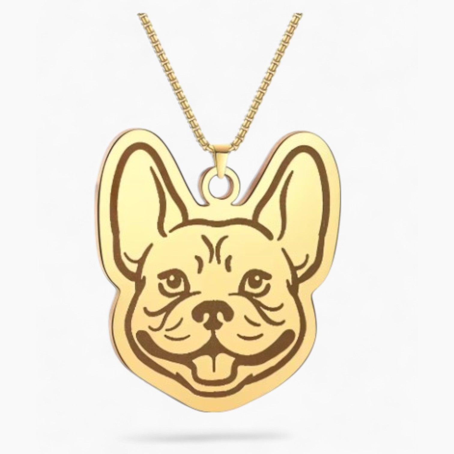 French Bulldog Necklace Steel – Durable Dog Lover Pendant Dog Supplies