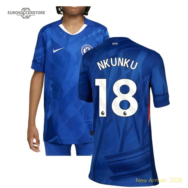 2025-2026 Chelsea Kids Breathable Jersey Nkunku Climacool