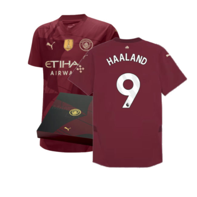 Football Man City Third Authentic Shirt Wpackaging Haaland #9 Top ...