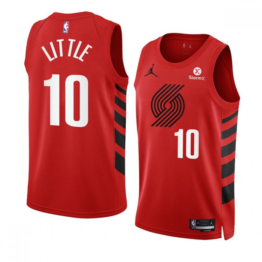 Classic Men's Trail Blazers #10 Nassir Red Basketball Jersey
