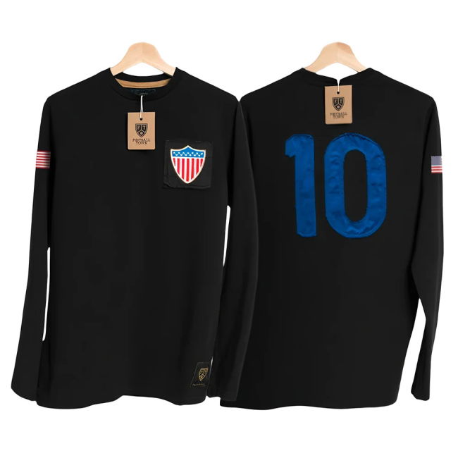Exclusive-Design Usa The Yanks Black Number 10 Ls Retro Shirt