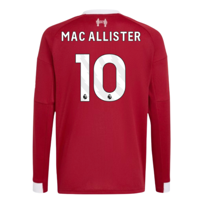 Liverpool 2025-20 Home Football Kit Mac Allister 10 L M S Kids